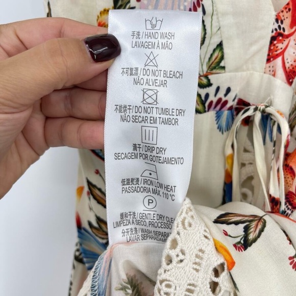 Farm Rio Floral Lace Trim Dress - Picture 11 of 12